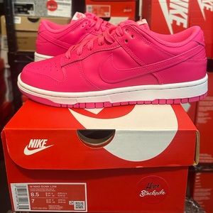 Nike Dunk Low Hyper Hot Pink White Shoes DZ5196-600 Women's Sizes